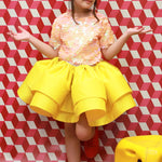 Bedazzled Yellow Skirt Set