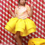Bedazzled Yellow Skirt Set