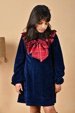 Load image into Gallery viewer, Blue Velvet Charm Dress
