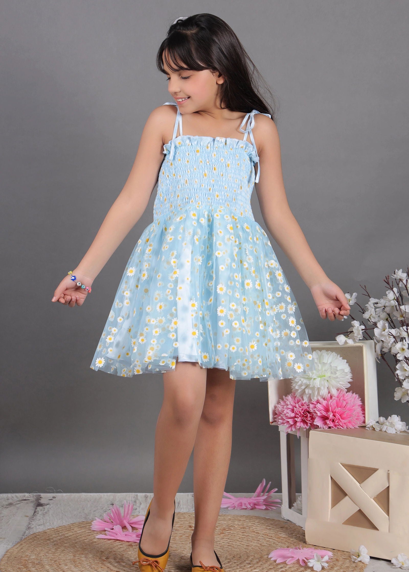 Blue Bloom Floral Dress