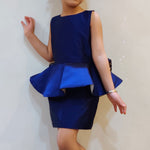 Blue Sapphire Peplum Dress