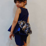 Blue Sapphire Peplum Dress