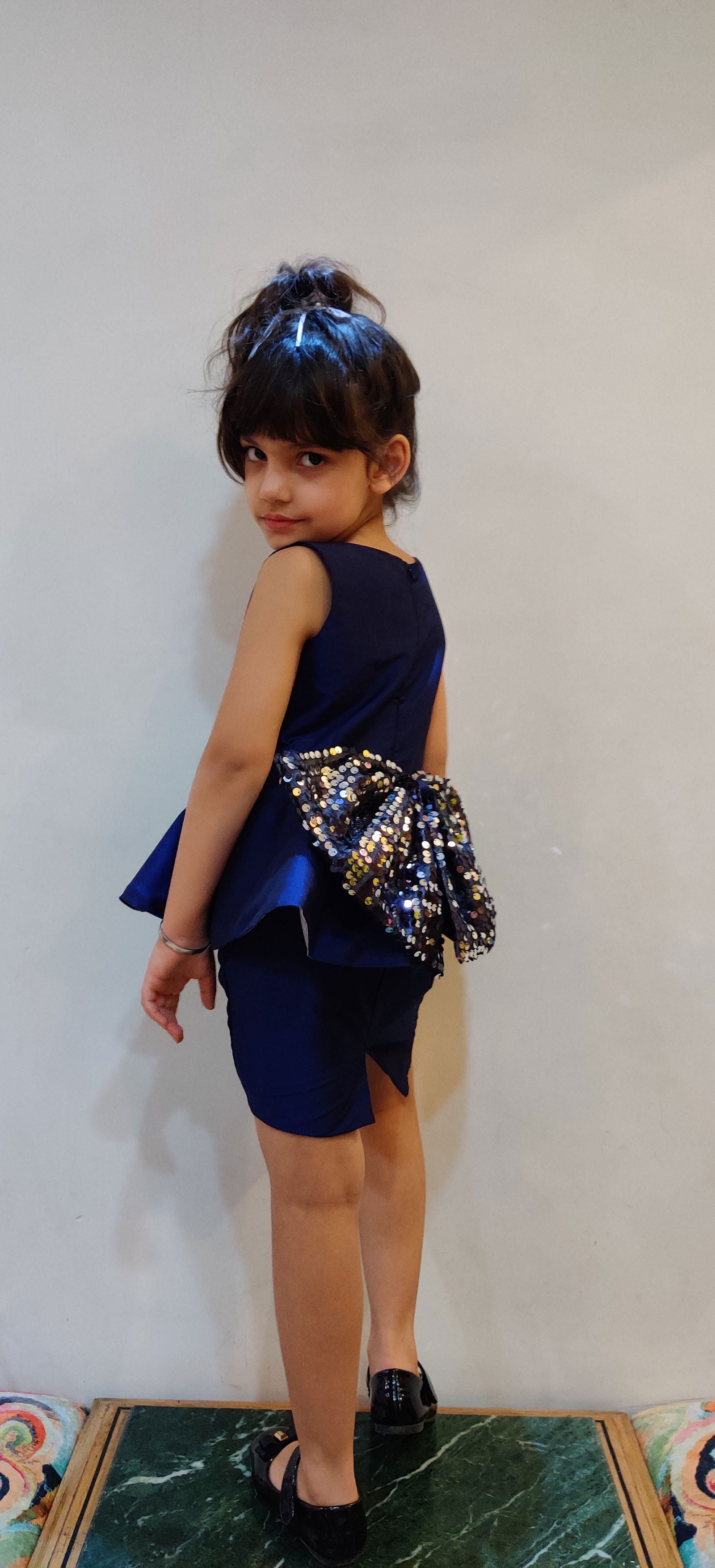 Blue Sapphire Peplum Dress
