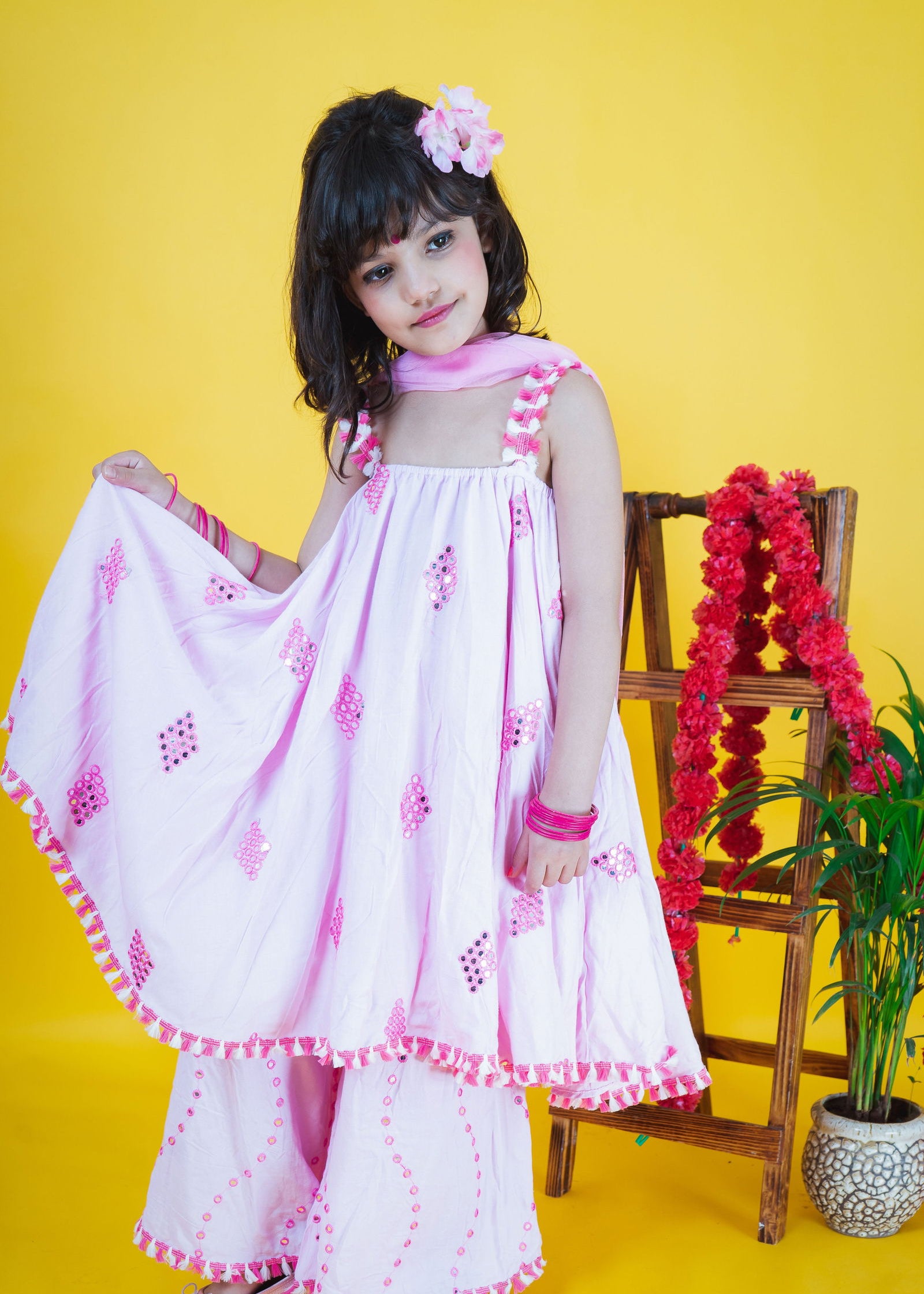 Blushing Gulab Palazzo set
