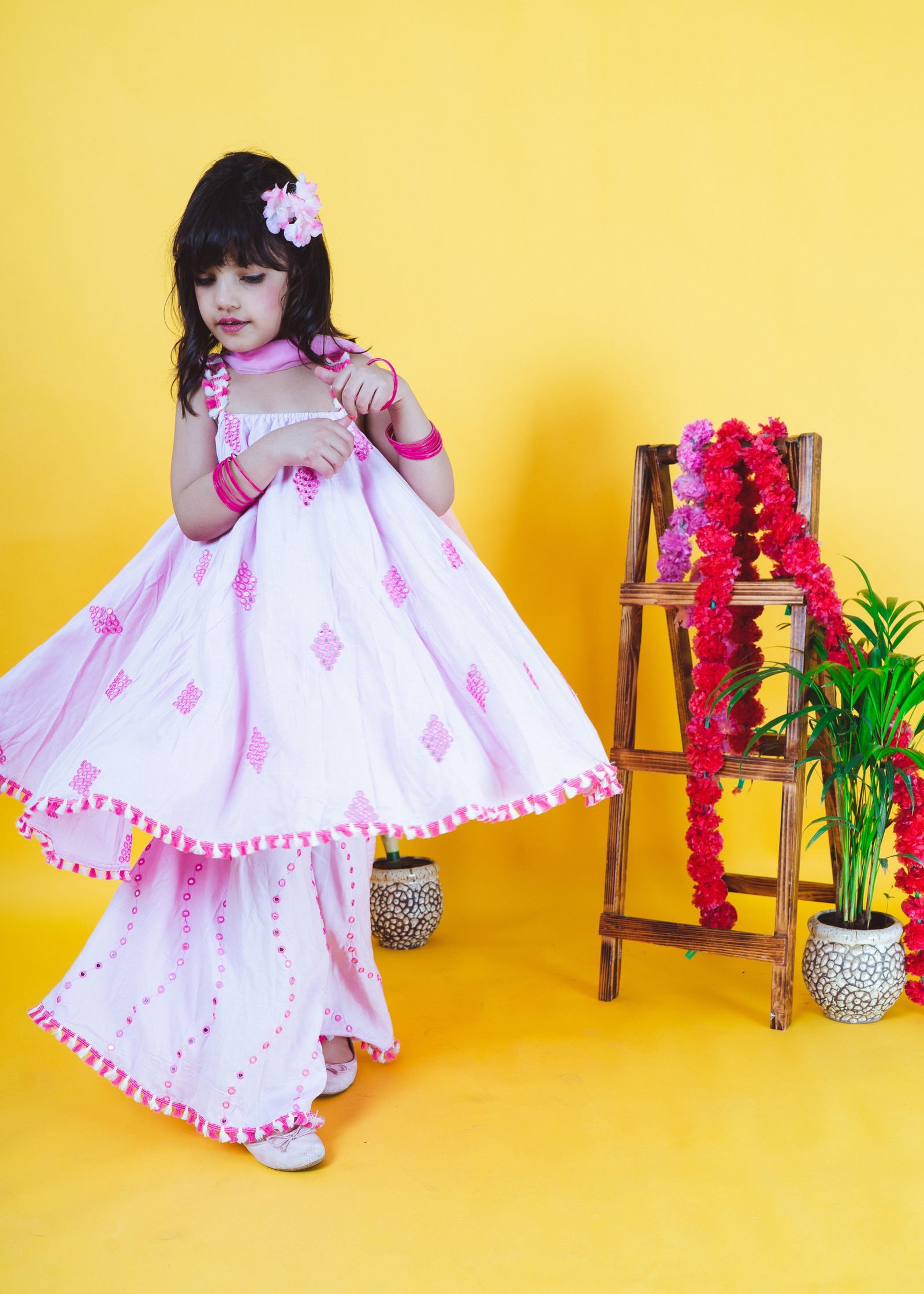Blushing Gulab Palazzo set