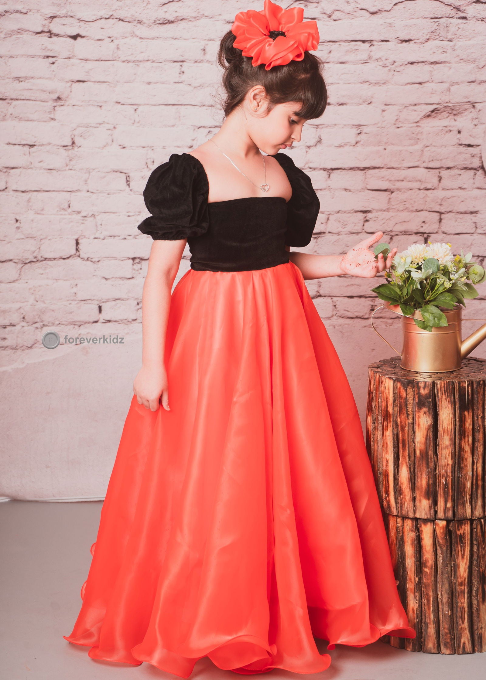 Coral Queen Organza Gown