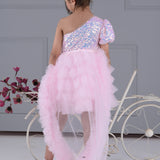 Twinkling Stardust Dress With Trail.