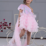 Twinkling Stardust Dress With Trail.
