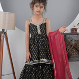 Royal Black Sharara Set