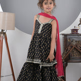 Royal Black Sharara Set