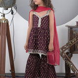 Royal Plum Sharara Set