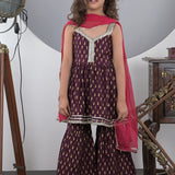 Royal Plum Sharara Set