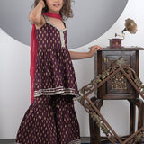 Royal Plum Sharara Set