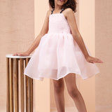 Blush Cloud Smocked Strappy Dress