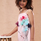 Flowers Bouquet Strappy Tunic Dress
