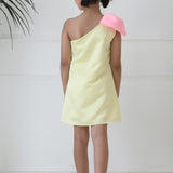 Lemon Pop One Shoulder dress