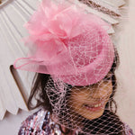 Derby Style Pink Mesh Fascinator