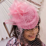 Derby Style Pink Mesh Fascinator