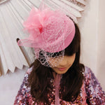 Derby Style Pink Mesh Fascinator