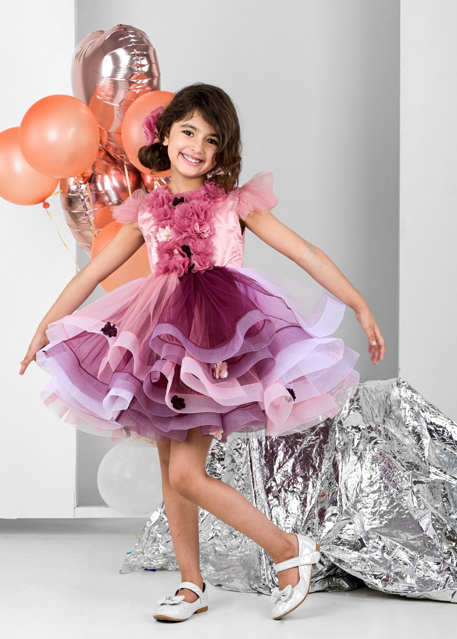 Dusty Flower Girl Dress - Main Image