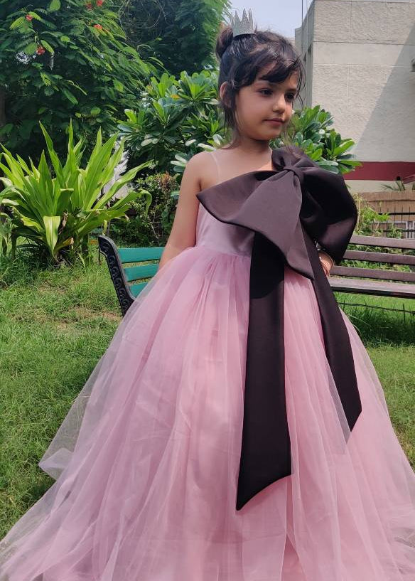 Dusty Glow Big Bow Dress