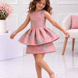 Rose Duchess Peplum Dress