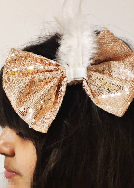 Feather Bow head clip