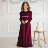 Royal Plum Dreams Velvet Party Gown