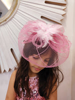 Load image into Gallery viewer, Royal Feather Pink Fascinator
