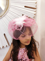Load image into Gallery viewer, Royal Feather Pink Fascinator
