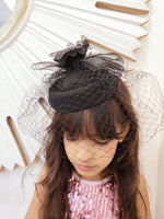 Load image into Gallery viewer, Derby Style Black Mesh Fascinator
