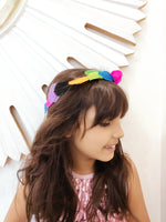 Load image into Gallery viewer, Feathered Rainbow Tiara Band
