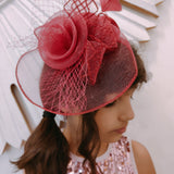 Hat Plum Fascinator with Veil