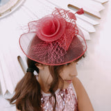 Hat Plum Fascinator with Veil
