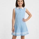 Blue Sleeveless Polo Dress