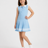 Blue Sleeveless Polo Dress