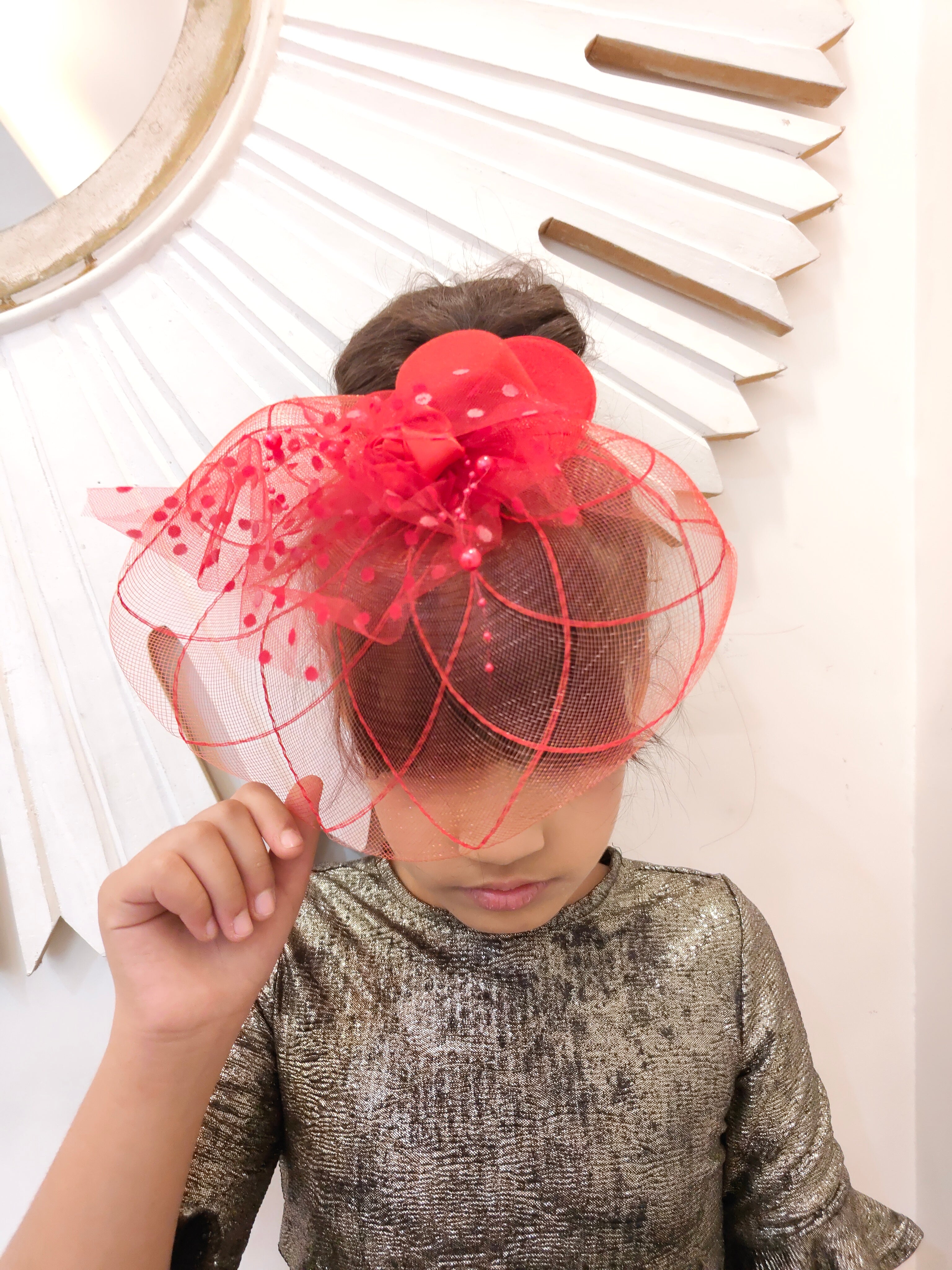 Luxe Red Fascinator