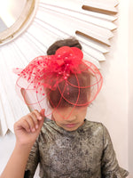 Load image into Gallery viewer, Luxe Red Fascinator
