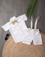 Load image into Gallery viewer, Tiny White Tuxedo Suit Set
