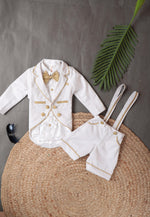 Load image into Gallery viewer, Tiny White Tuxedo Suit Set
