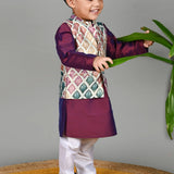 Little kings Kurta Set With Jacket