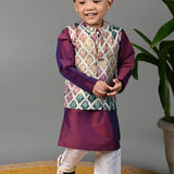 Little kings Kurta Set With Jacket