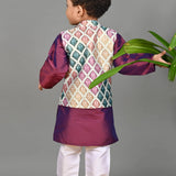 Little kings Kurta Set With Jacket