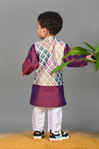 Little kings Kurta Set With Jacket