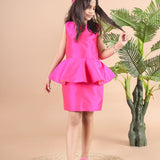 Magenta Magic Peplum Dress