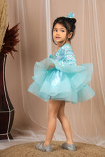 Load image into Gallery viewer, Minty Elegance Shimmer Dress
