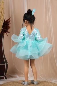 Minty Elegance Shimmer Dress