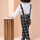 Noir Classic Checks Shirt Pant With Bowtie ( 3pc set )