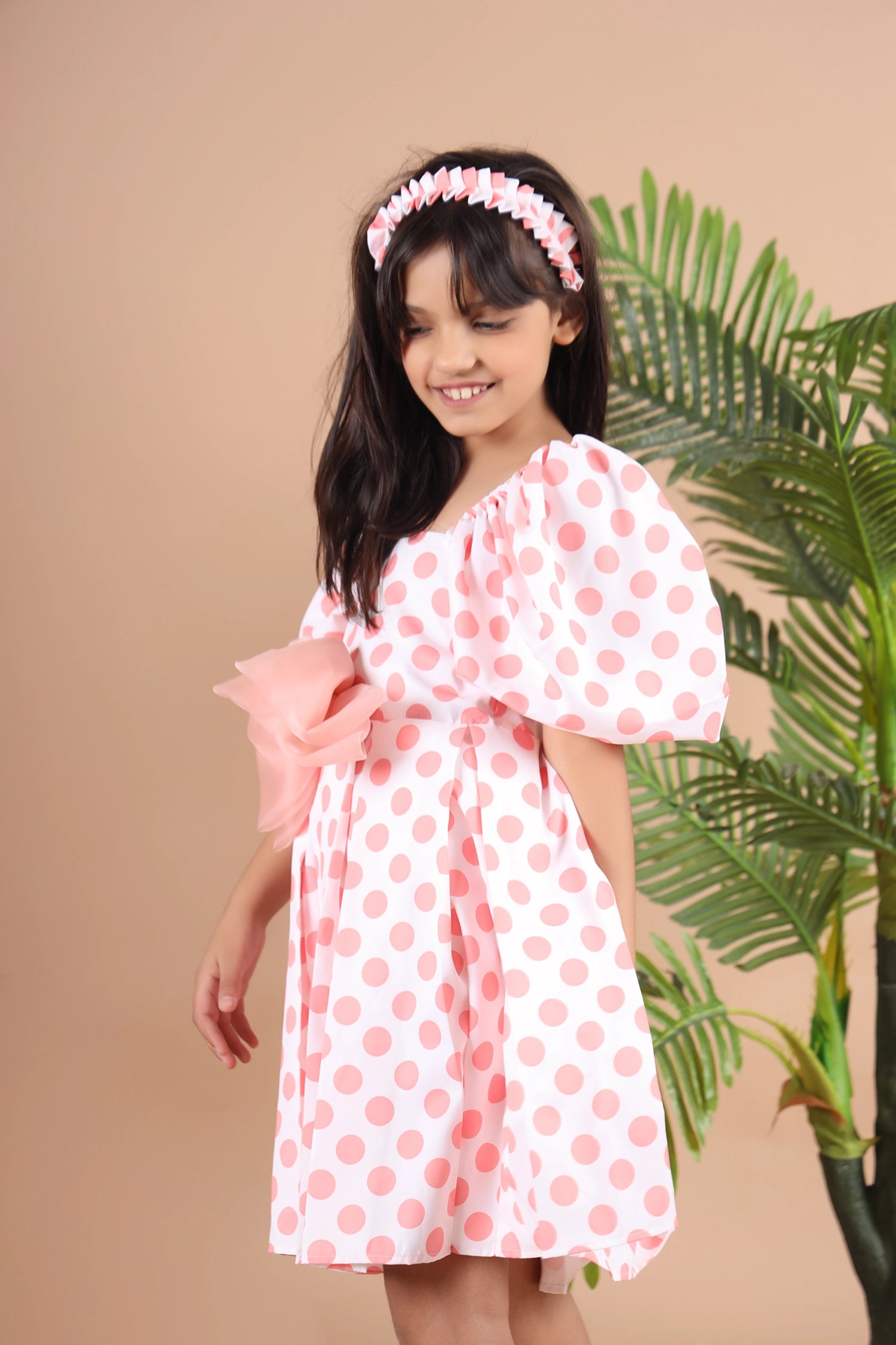 Buy Pink Polka Dot Dress Online for Party Vibe ForeverKidz