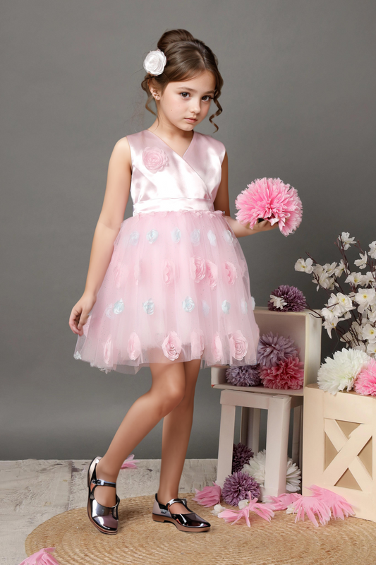 Pink Flower Bouquet Dress